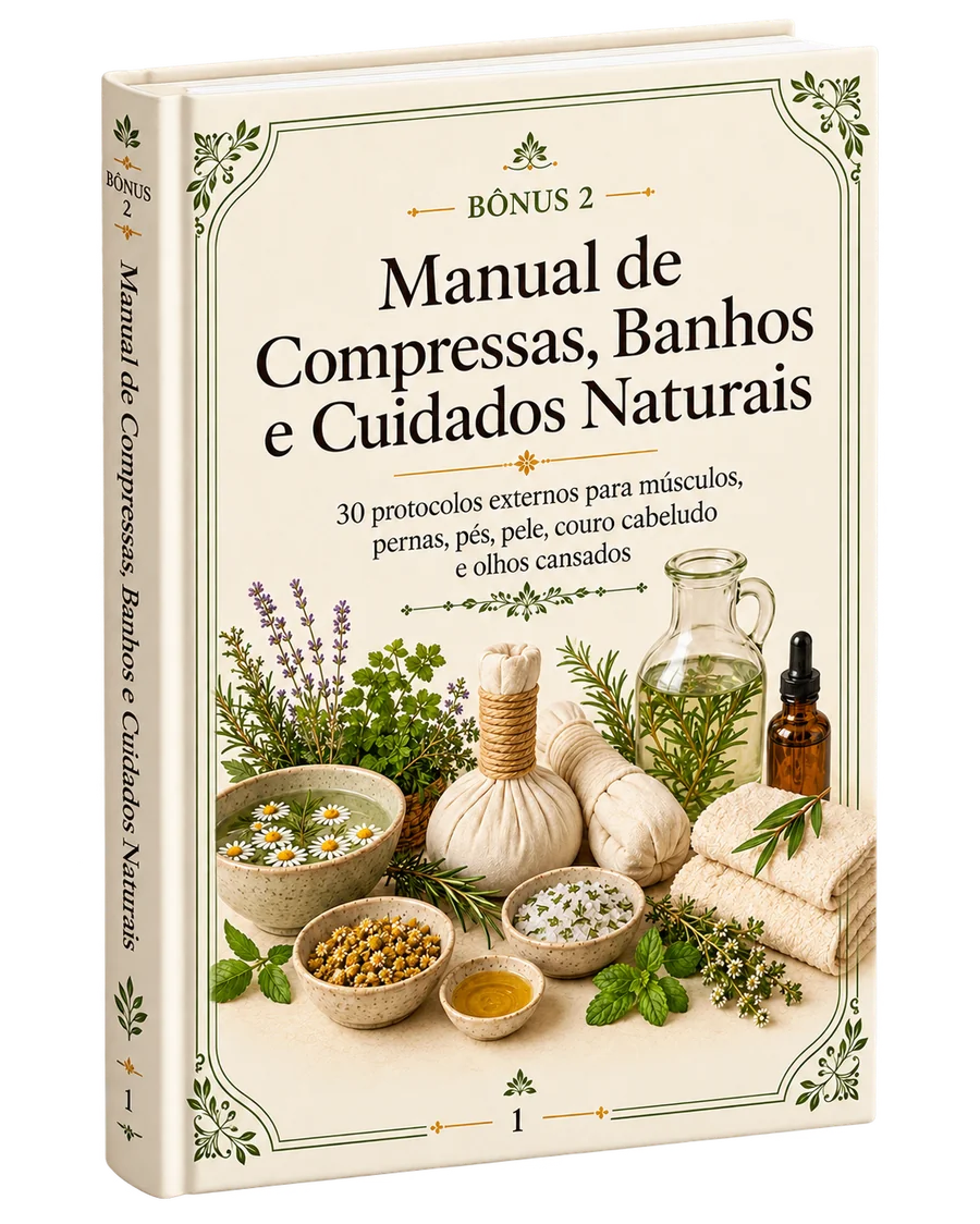 Capa do bônus Manual de Compressas, Banhos e Cuidados Naturais